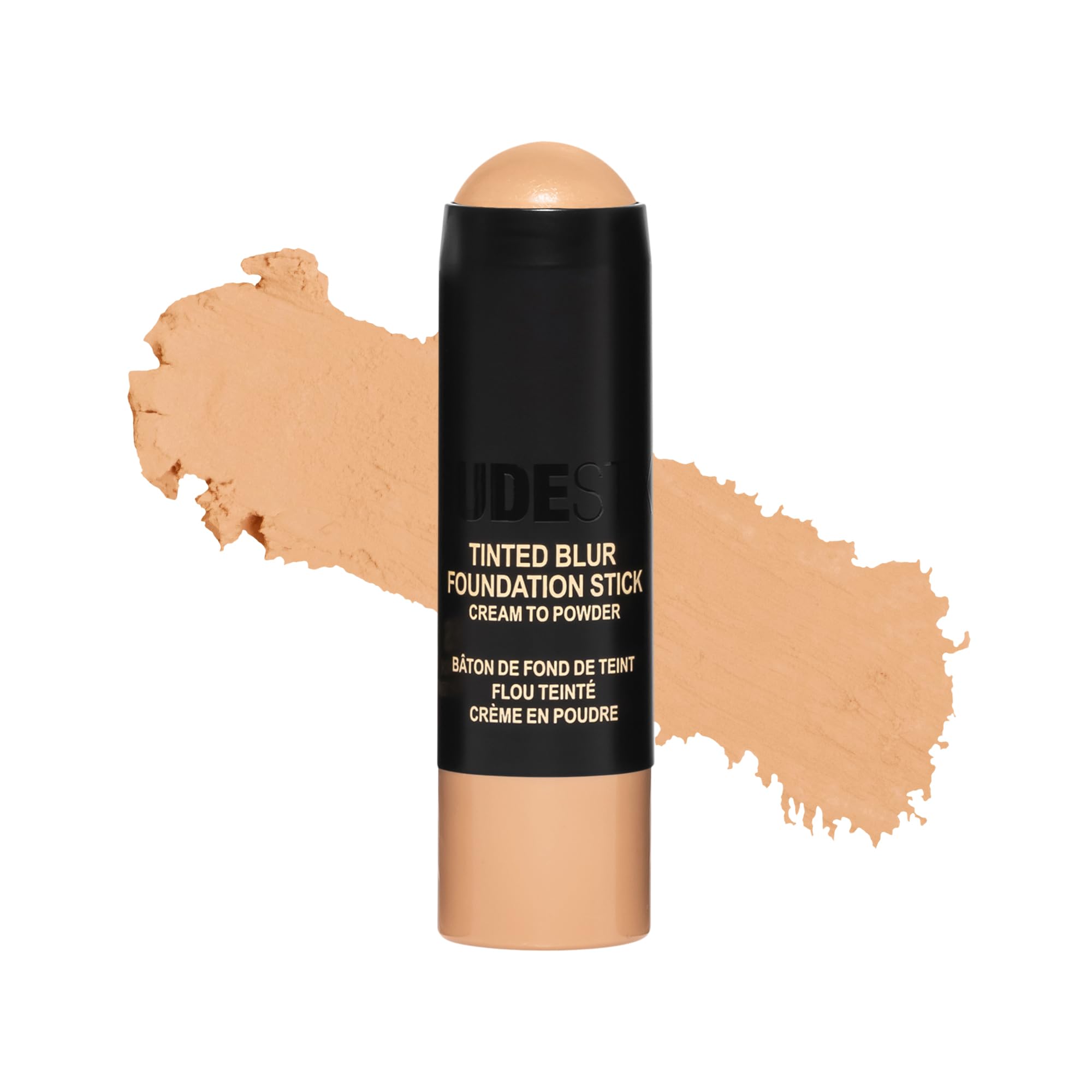 Nudestix Nudies Tinted Blur Foundation Stick, Matte Cream Powder Multitask Makeup to Tint, Blur, Blot Skin and Sculpt Face, Lightweight, Natural Matte Finish, Shade: Light 3, 0.2 fl oz (6.2 g)