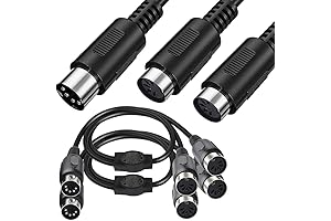 MIDI Splitter Cable: Dual DIN MIDI to 5-Pin DIN MIDI Female Adapter