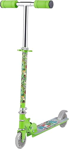 Sakar Minecraft - Patineta de 2 ruedas para niños diseño plegable fácil y portátil ultraligero cómodo y seguro duradero y fácil de montar verde