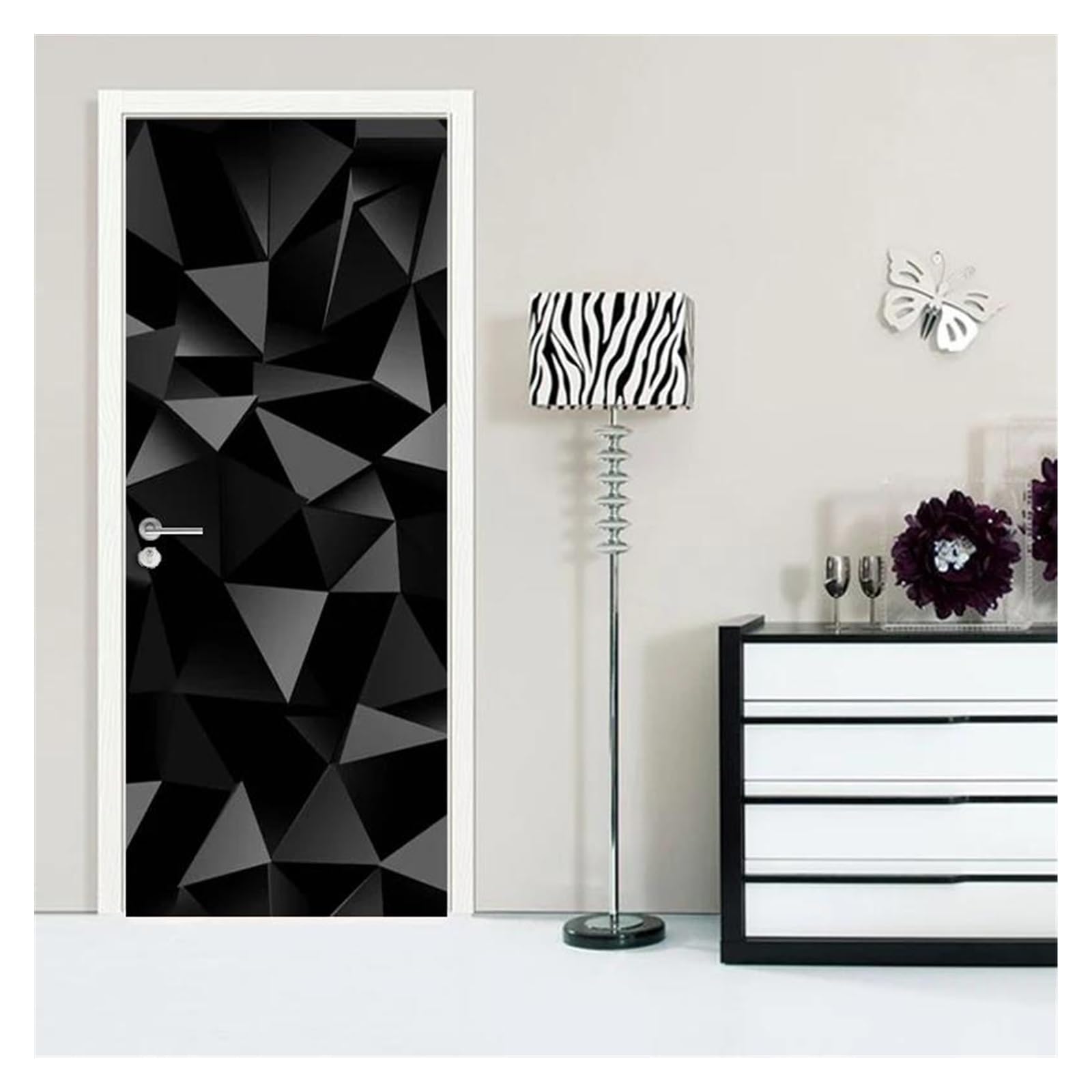 Papier peint auto-adhésif motif 3D moderne pour relooker vos portes