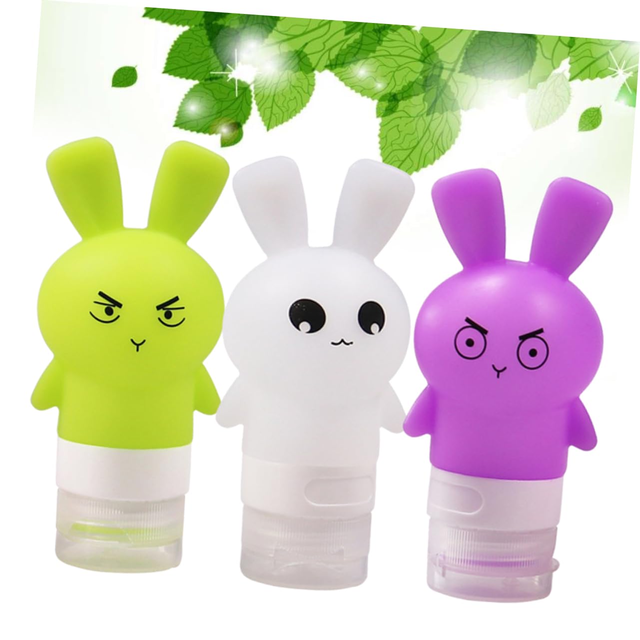 FRCOLOR 9piezas Botellas Para Viaje Envases De Cosméticos Portátiles Botellas De Relleno Para Loción y Gel De Ducha Diseño De Cartón Patrón Aleatorio