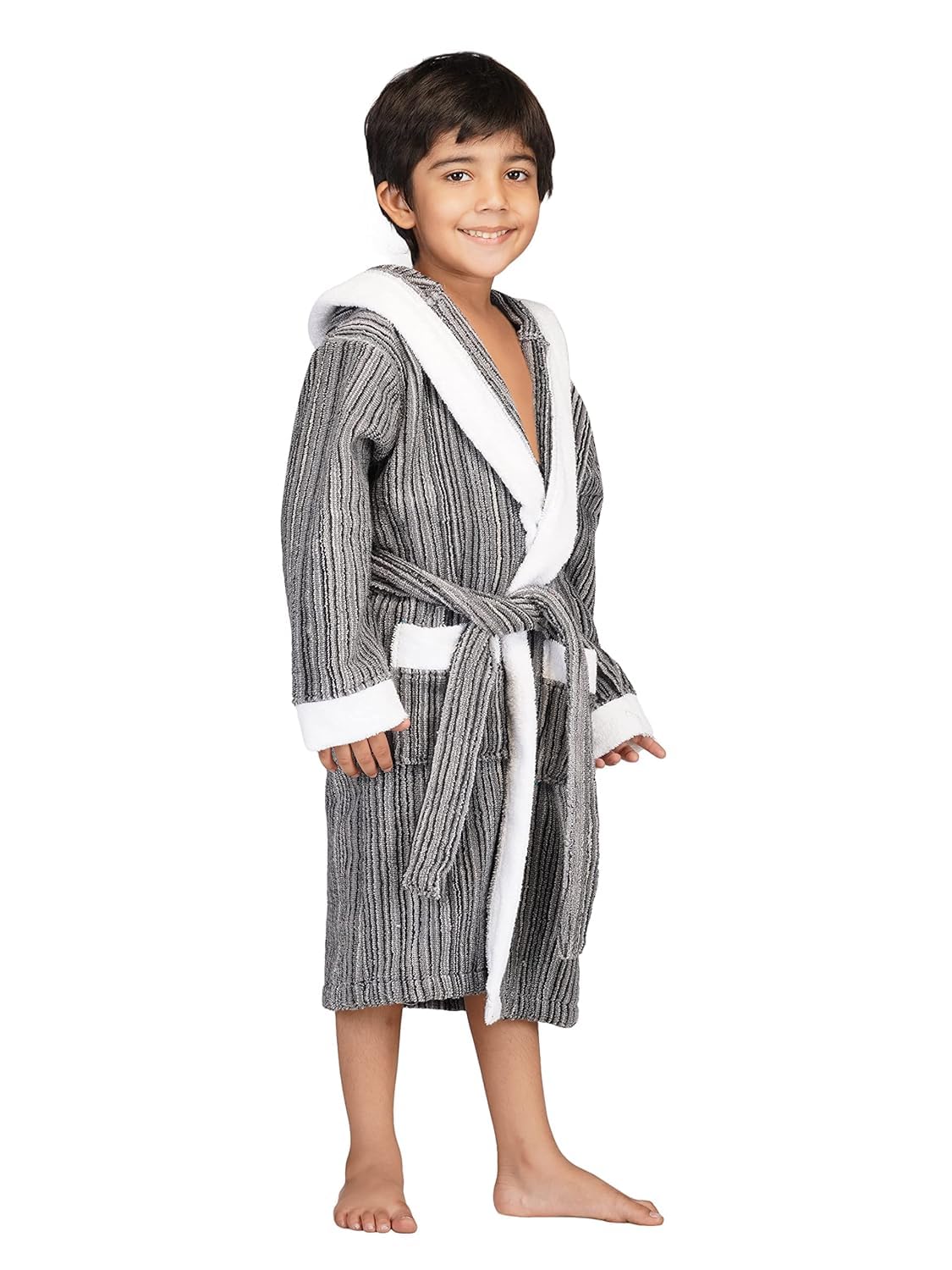 Rangoli TONAL Grey, 400 GSM, Kids Bathrobe 100% Cotton, Bathrobe for Girls And Boy, 3-4 Year (Grey) (B0B3N397XZ) Amazon Price History, Amazon Price Tracker