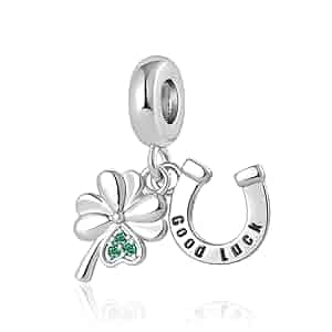 Amazon.com: MZC Jewelry Lucky Four leaf Clover Horseshoe