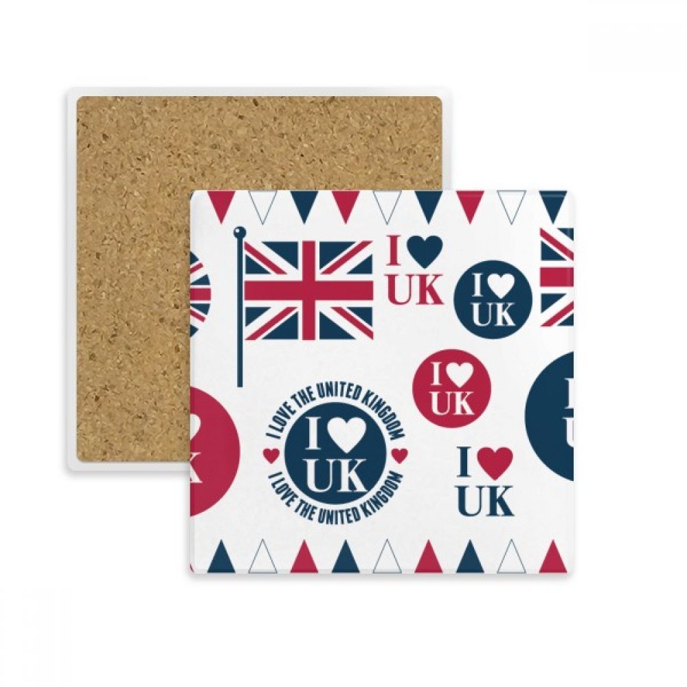 Eviter les taches de tasse avec le dessous de verre absorbant Union Jack en pierre