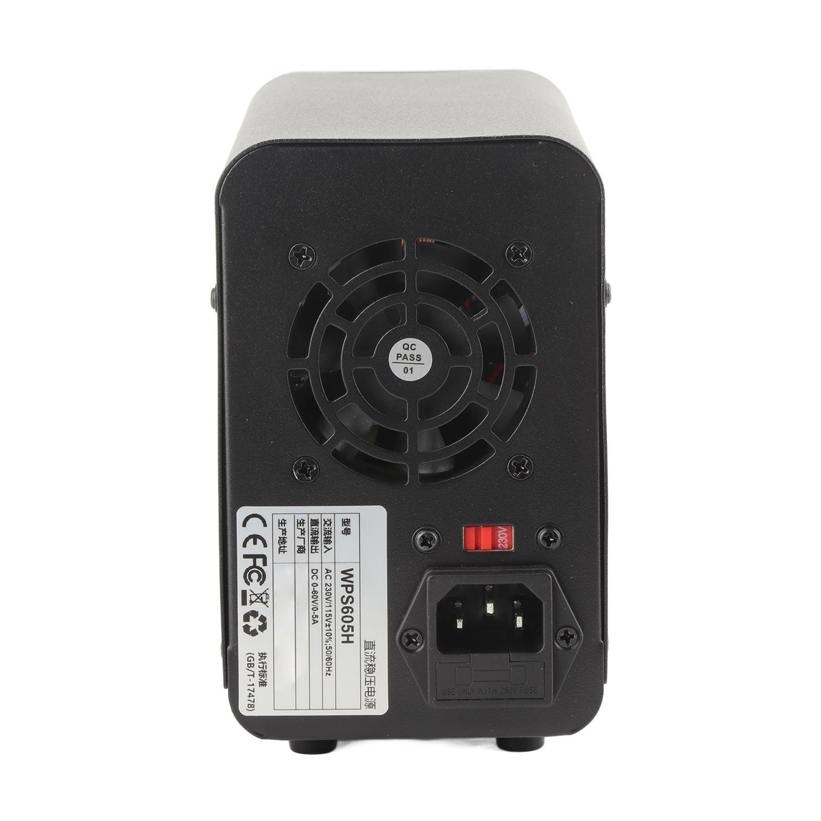 Garosa Fuente de Alimentación DC Variable 0-30V 0-5A Regulada Conmutada Ajustable con Control de Codificador, Carga Rápida USB y Ventilador de Temperatura Inteligente para (Enchufe de la UE AC230V)