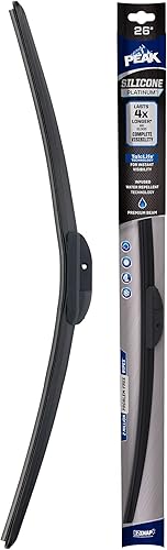 PEAK Silicone Platinum - Limpiaparabrisas delantero de 26 pulgadas, limpiaparabrisas de repuesto con conector universal, paquete de 1