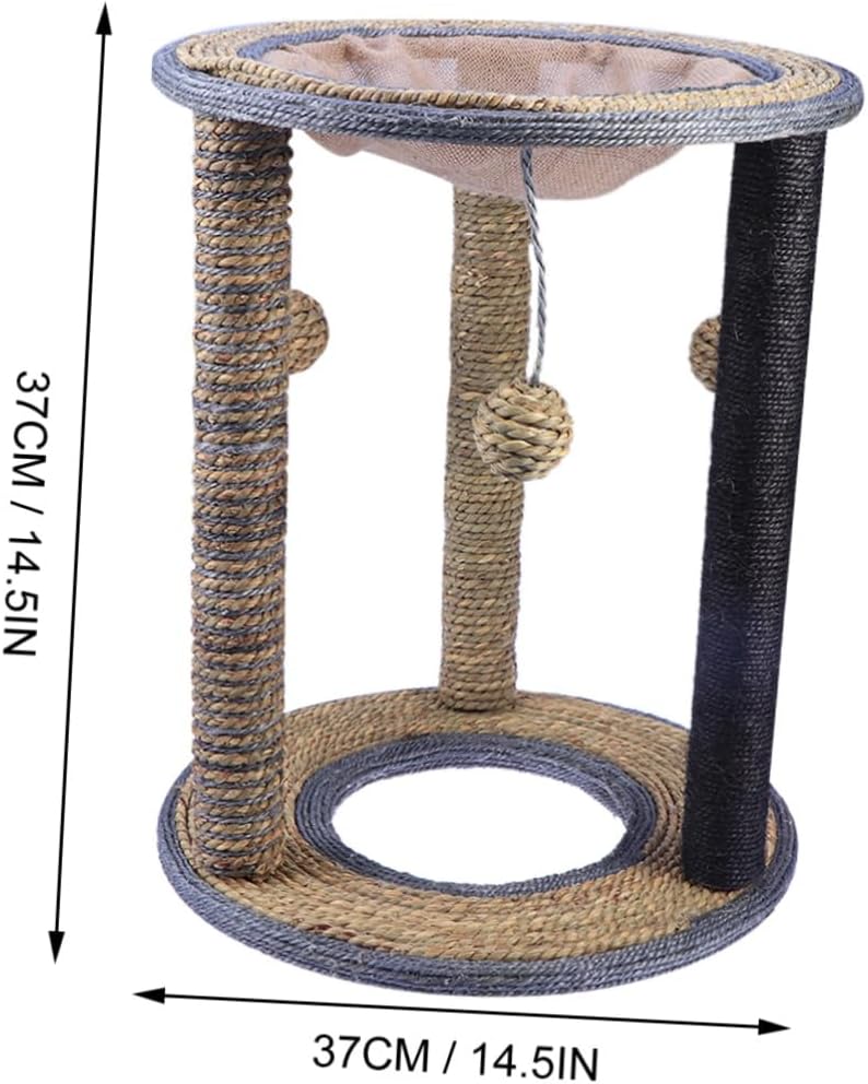VANZACK Cat Toy Sisal Climbing Frame Cat Scratching Post Tower Indoor Random Color