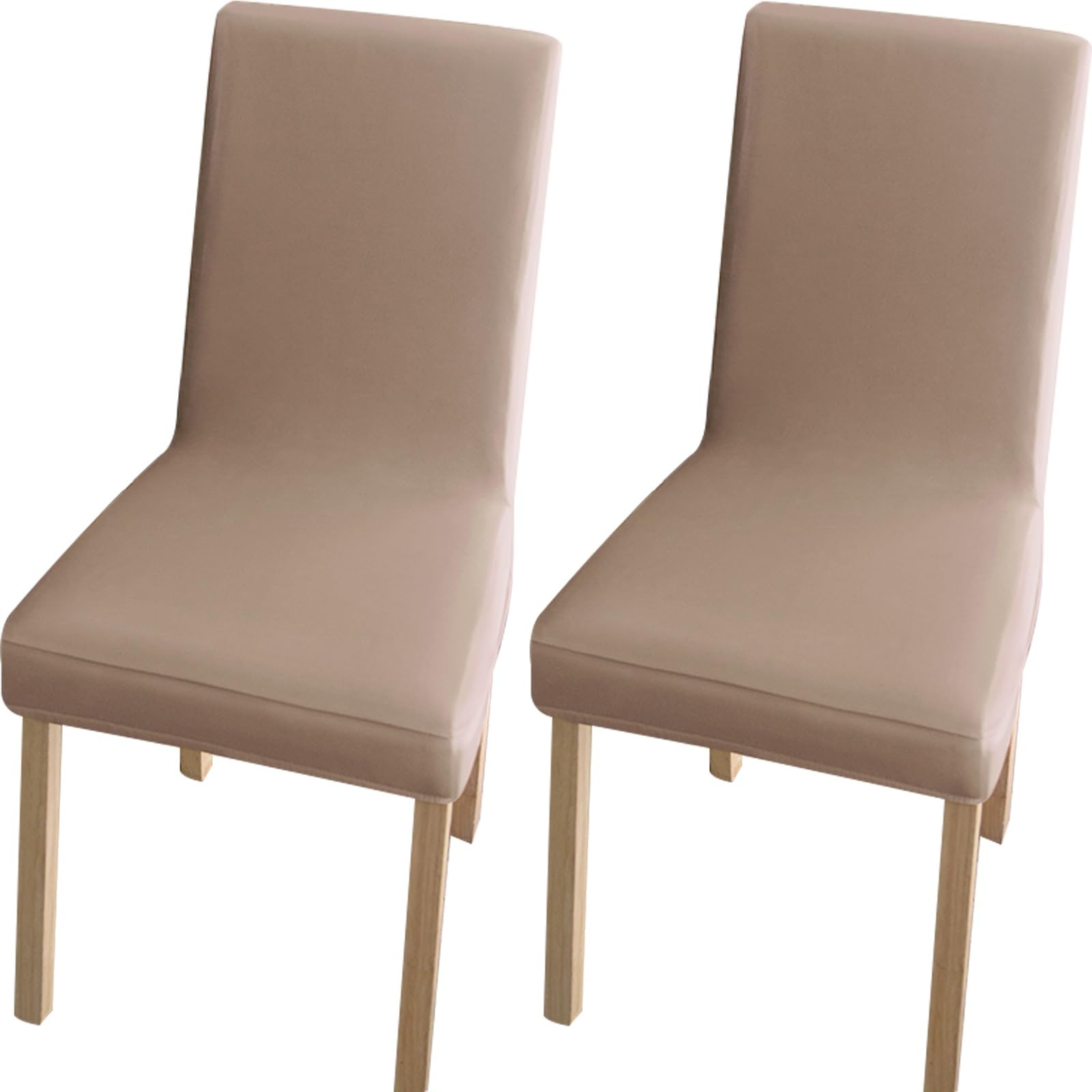 Konsilsa PU Leather Dining Room Chair CoverS Stretch Dining Chair Slipcovers Removable Durable Super Fit Chair Seat Slipcovers Chair Protector Cover for Office Cafe Bar (Color : F, Size : 2 pieces)