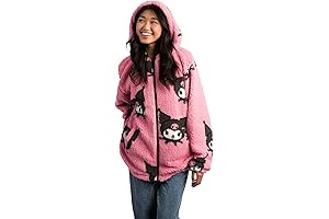 Kuromi Oversized Faux Shearling Zip-Front Hoodie: A Cozy and Stylish Winter Essential