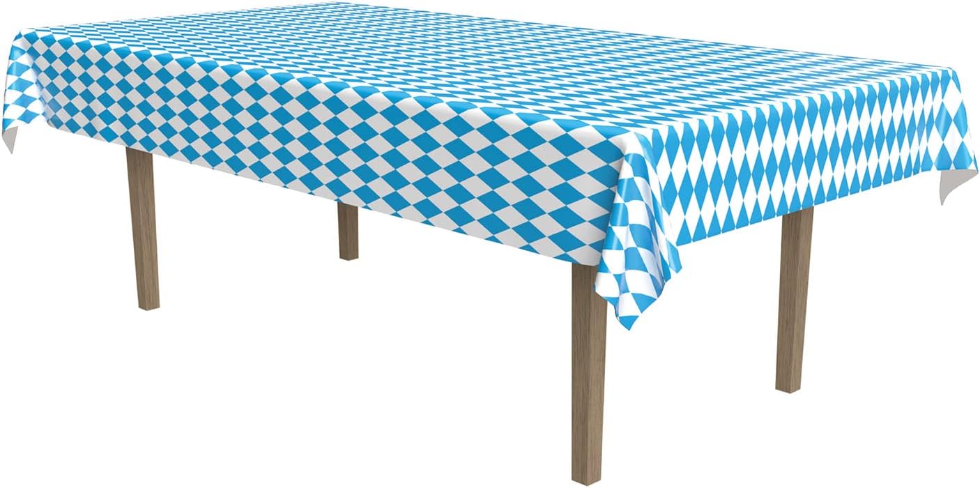 Beistle Oktoberfest Tablecover, 54” x 108” Plastic Table