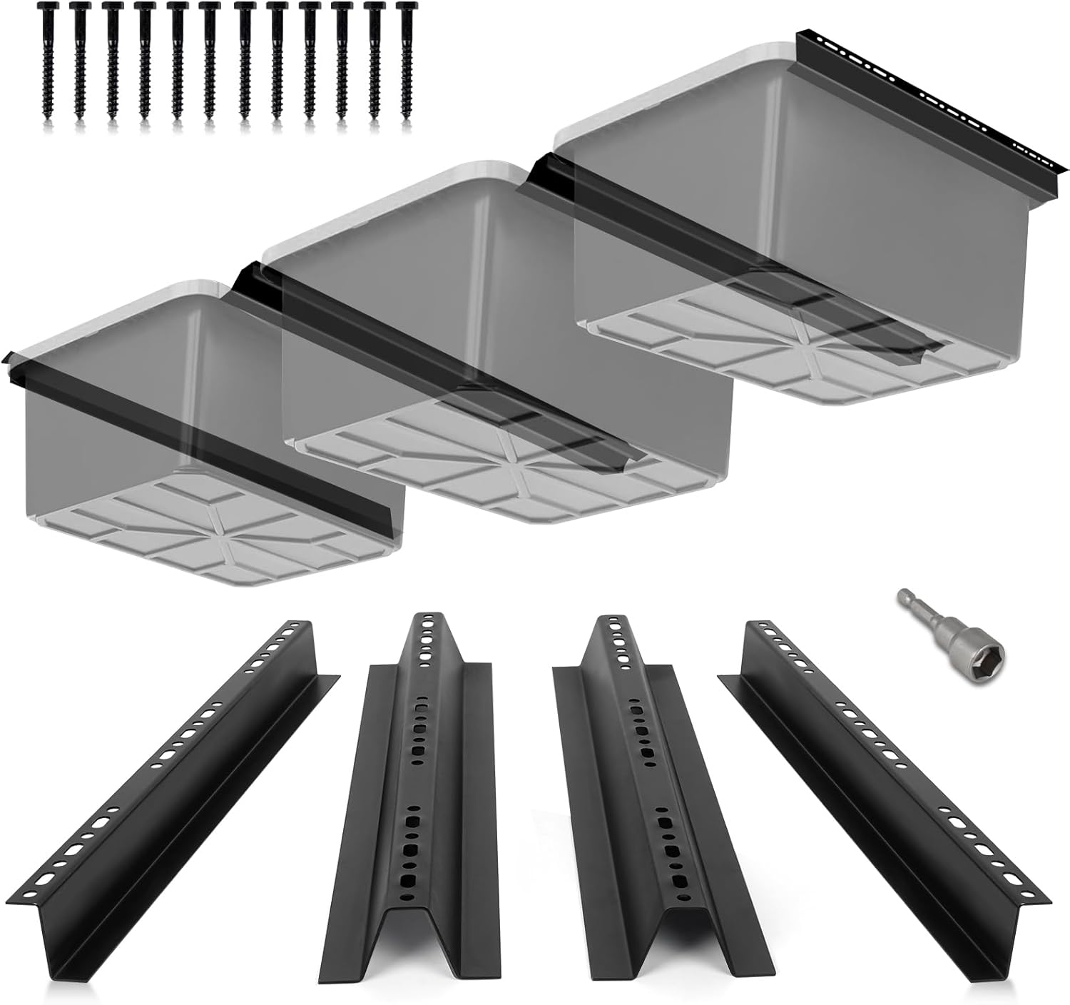 TAFEIDA Garage Ceiling Storage Racks. Upgraded Ceiling Tote