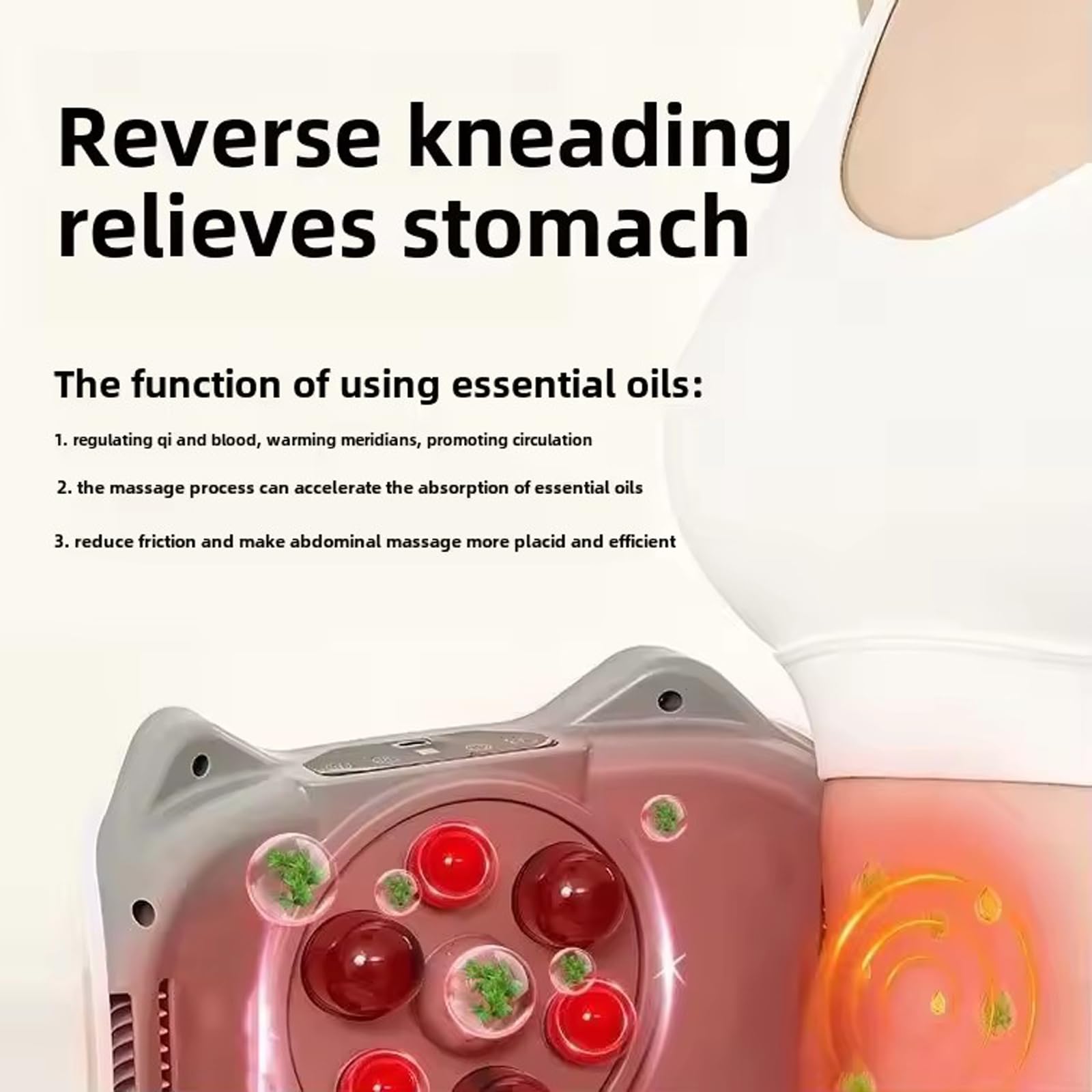 Elektrischer kabelloser Bauchmassagegerät für Fettverbrennung und Verdauung, EMS Bauchmuskeltrainer elektrisch mit Wärme, 3 Massagemodi Anti-Cellulite Massagegerät, EMS Trainingsgerät für Taille Bauch