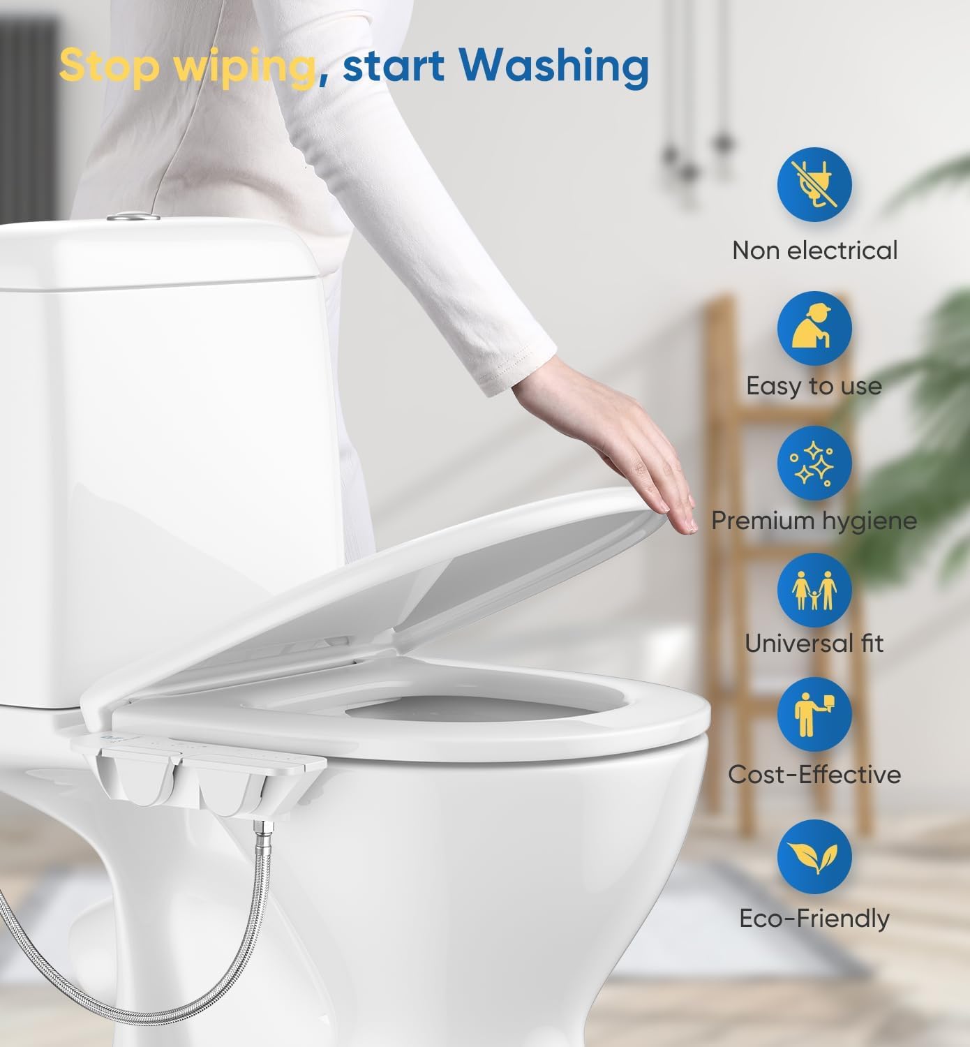 Ultra-Slim 3-in1 Bidet, Self-Cleaning, Posterior&Feminine,dl — view 6
