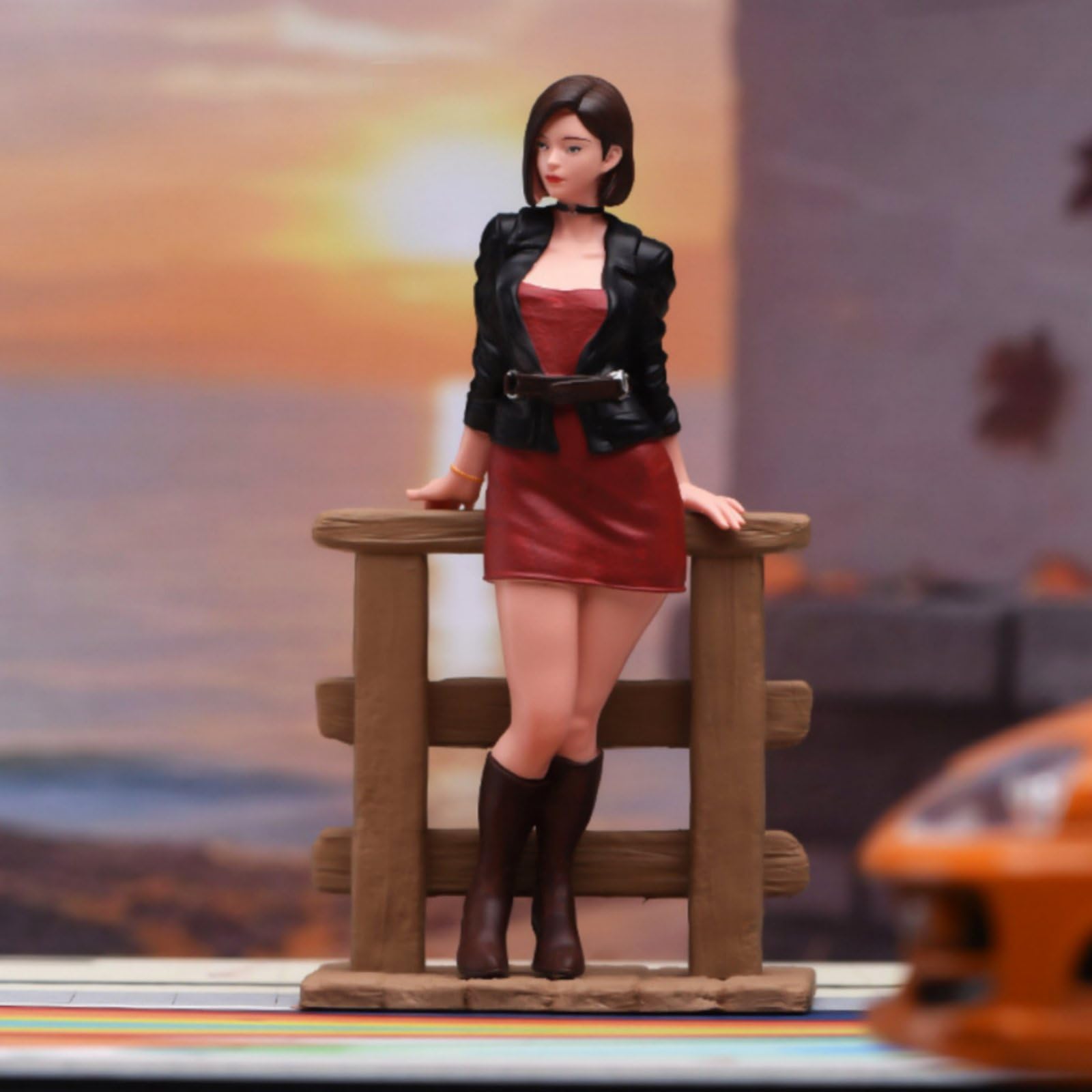 Miniaturfigur Dekorationsfigur Sammelfigur Resinfigur Detailreiche mit Natürlichen Proportionen Leuchtende Farben für Diorama Schreibtisch Präsentation, 1/18 Fein Bemalt Mit Gesichtszügen