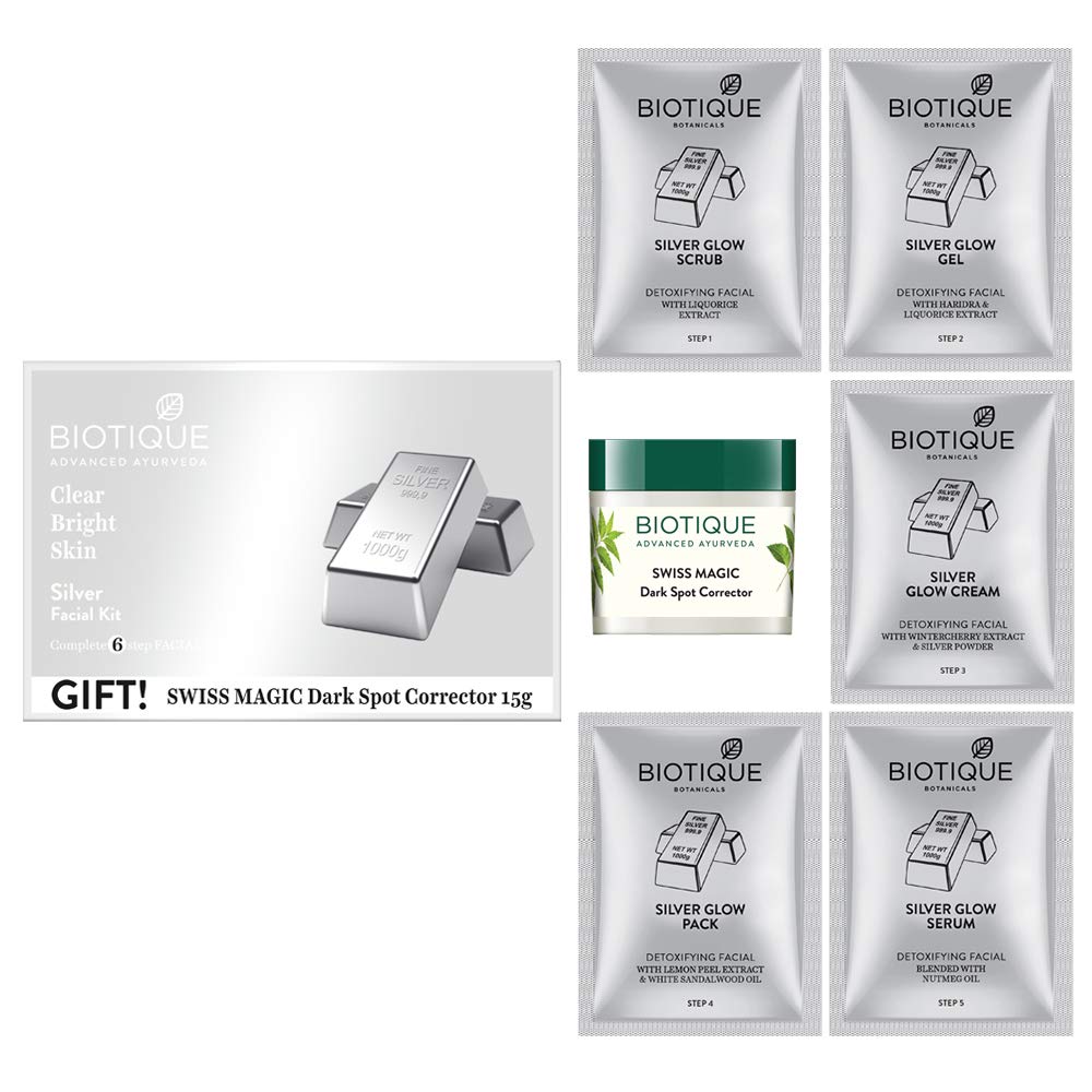 Biotique Bio Gold Radiance Facial Kit, 65 g And Biotique Bio Silver Facial Kit, 65g 4