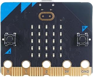 Seeed Studio BBC Micro:Bit V2.2 Development Board - Card Size MCU with Onboard Speaker, Accelerometer, MEMS Microphone, 2.4GHz Radio/BLE 5.0 for DIY Digital Games, Interactive Projects, and Robotics.