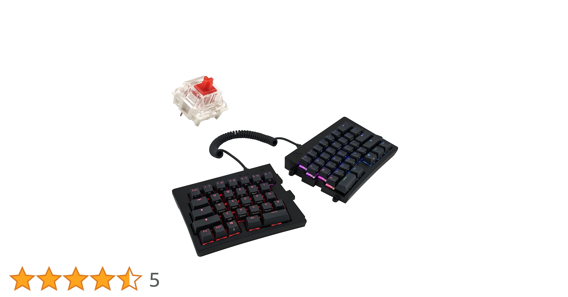 Amazon | BAROCCO MiSTEL MD600 Alpha (英語配列/赤) 分離型