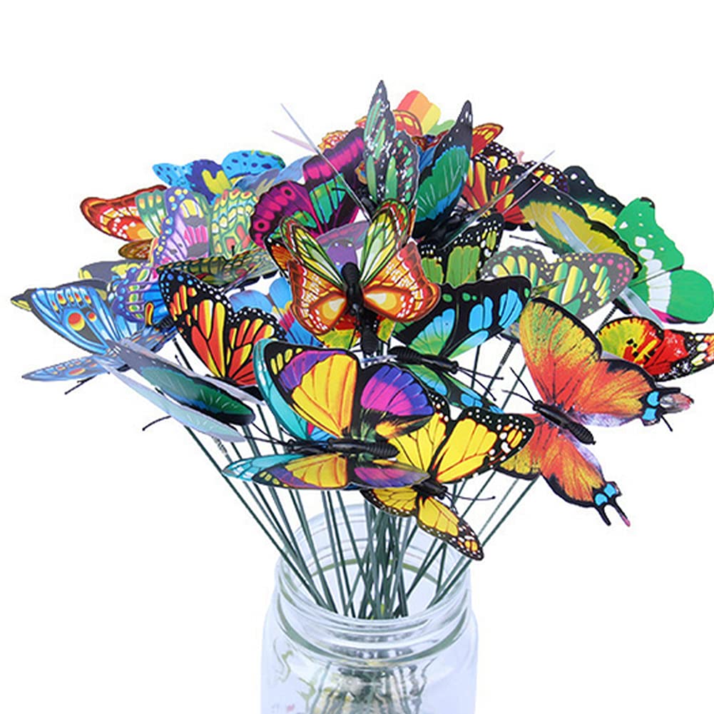 ZEACCT 30 Pezzi Paletti Farfalle Da Giardino - Decorazioni Colorate Per Piante E Esterno - Foto 2