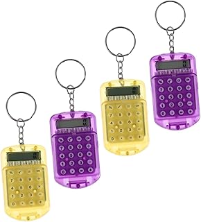 PLAFOPE 4 Pçs Mini Calculadora Computador Chaveiro Mini Calculadora Pendurada Pequena Calculadora Chaveiro Calculadora Chaveiro Chaveiro Calculadora Contadores De Matemática Contadores De