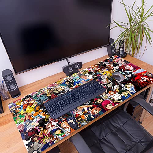 Kinple Extended Large Gaming Mouse Pad, Full Desk Keyboard Mouse Pad, Xxl Bigmouse Pad With Anime, Waterproof And Anti-Skid For Office Desk Decor . (35.4×15.75×0.1 Inch) #TOP6