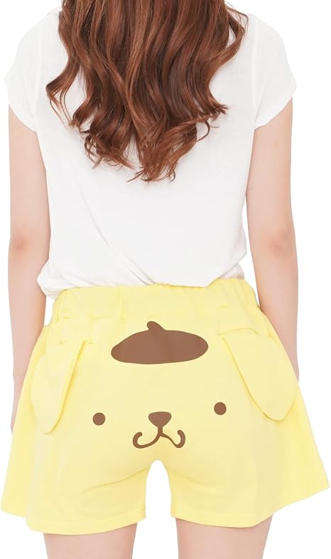 Amazon Co Jp Sazac サザック ポムポムプリン着ぐるみショートパンツ イエロー レディスm L 服 ファッション小物