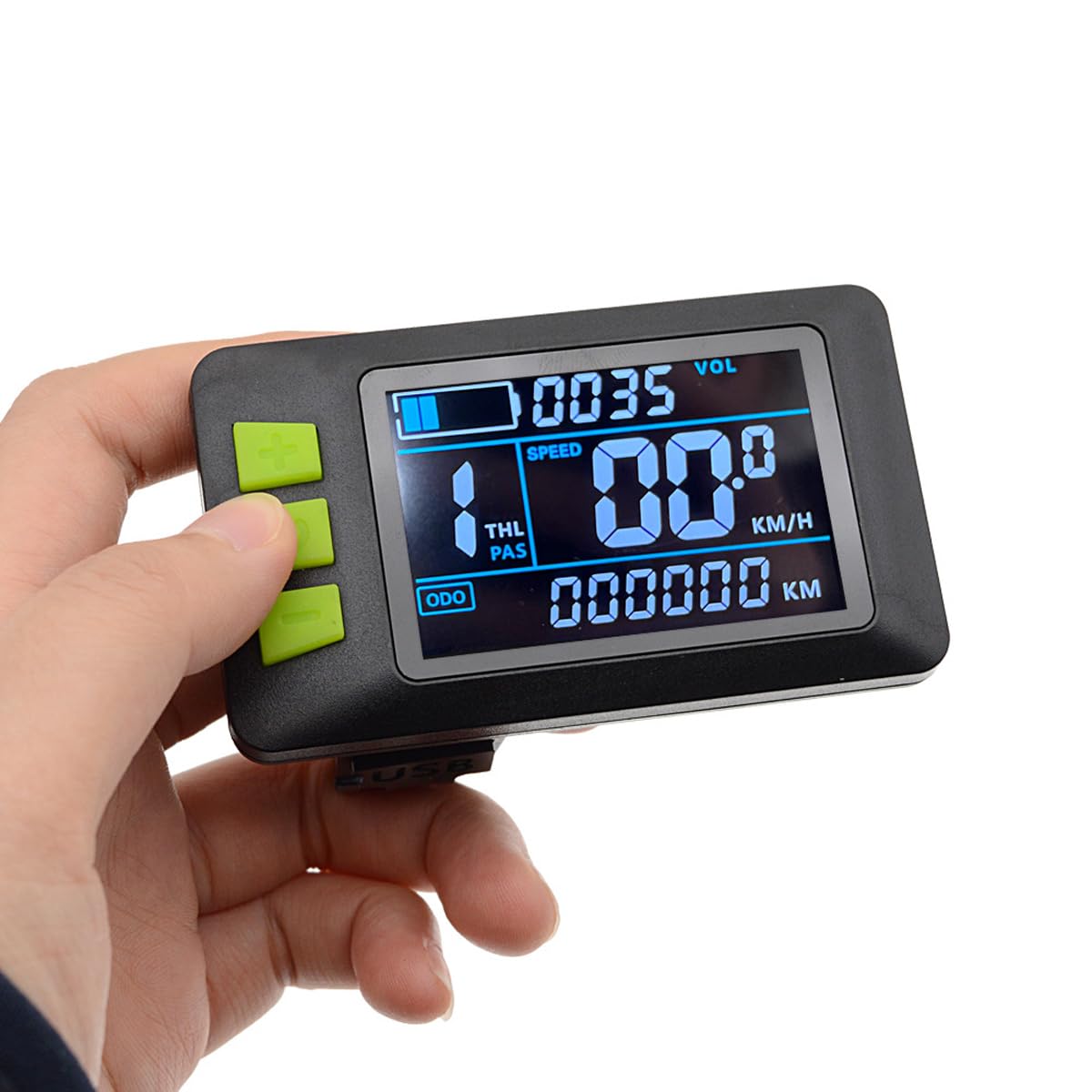 Ausi Display LCD, 24 V 36 V 48 V, cruscotto contachilometri per bici elettrica a 6 pin per scooter elettrico, E-bike (SM)
