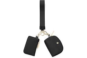 Key Wallet: Mini Zip Around Key Ring Wristlet Wallet for Women