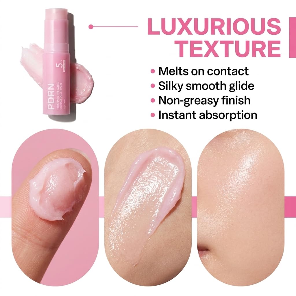 PDRN Pink Collagen Multi Balm Stick - K-Beauty Volufiline & NAD+ Skin Booster for Face, Neck & Under-Eyes - Instant Plumping, Firming & Radiance Glow - 2pc — view 5