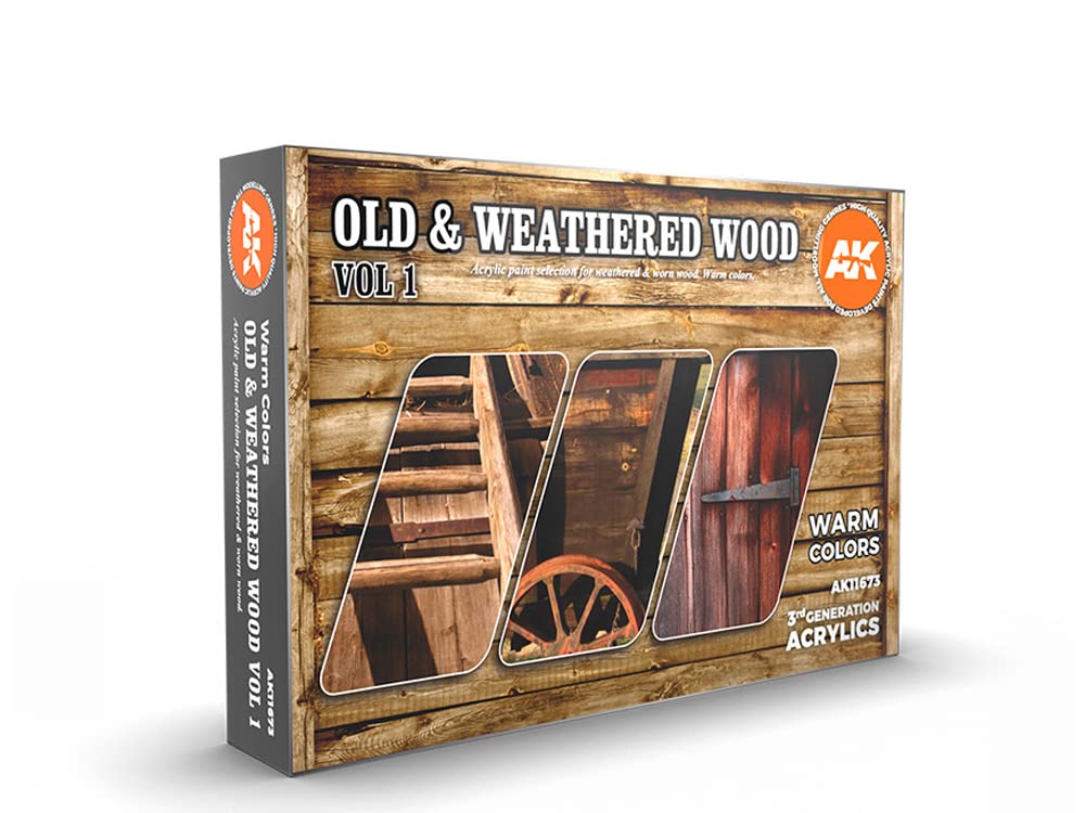 AK Acrylics 3Gen Set AK11673 Old & Weathered Wood VOL1 (6x17ml)