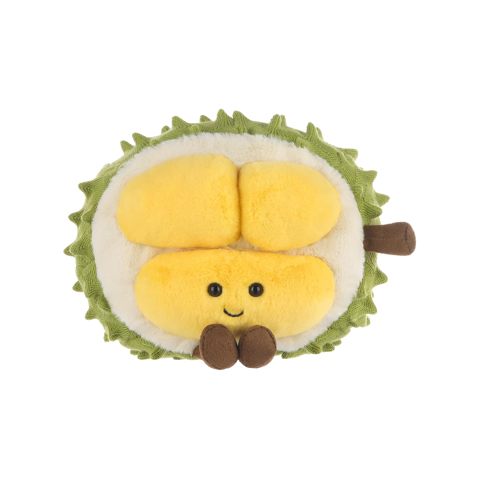 Apricot Lamb Fresh Durian Fruit Plushies Stuffed Animals for Kids Soft Cute Plush Toys for Baby Girl and Boy Fluffy Fresh Durian Yellow
