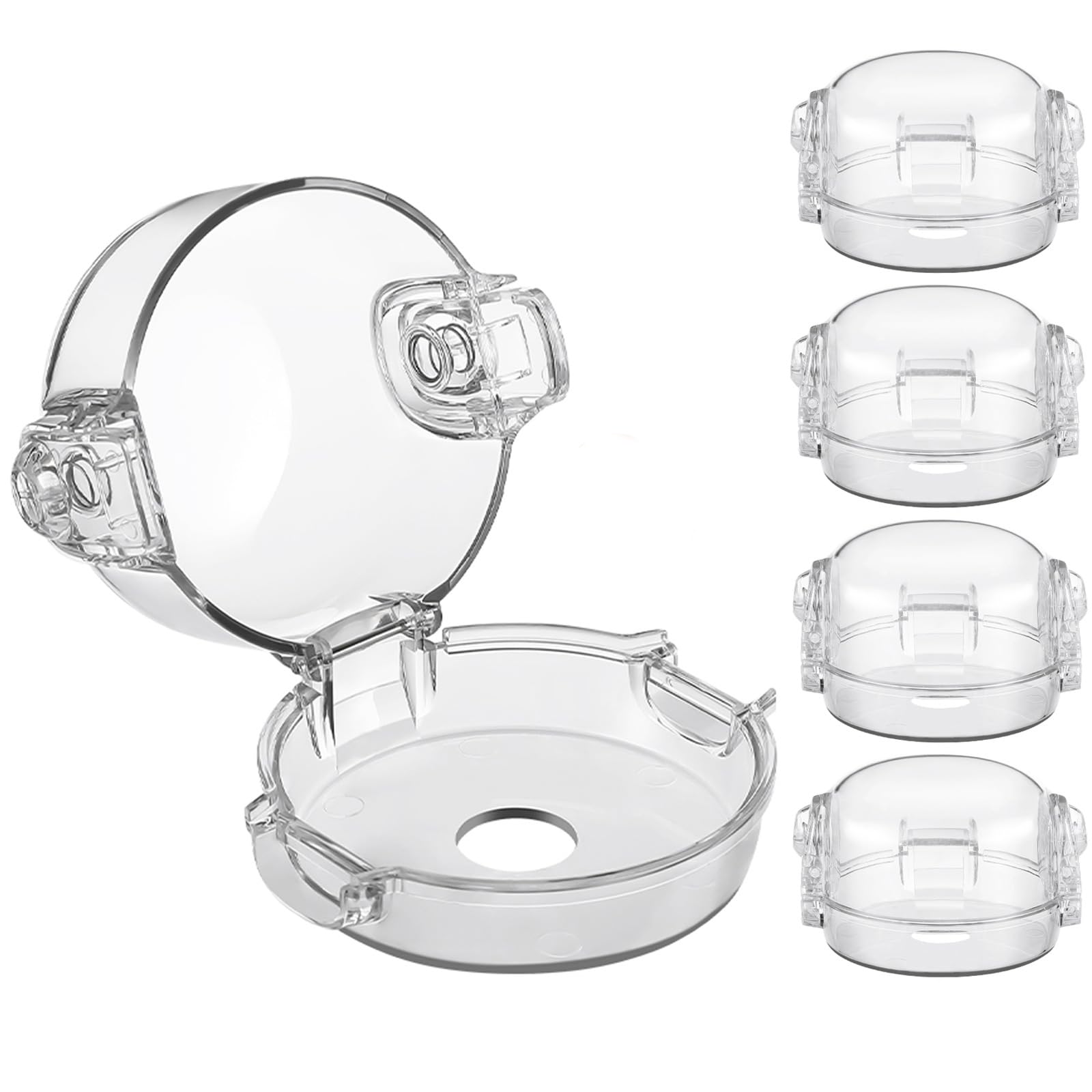 Stove Knob Safety Covers, for Knob Diameter Less Than 2.4", Dual Grip Safety Shield, Unlock with Adult Hand, Press Gas Stove Knob Locks, Oven Lock