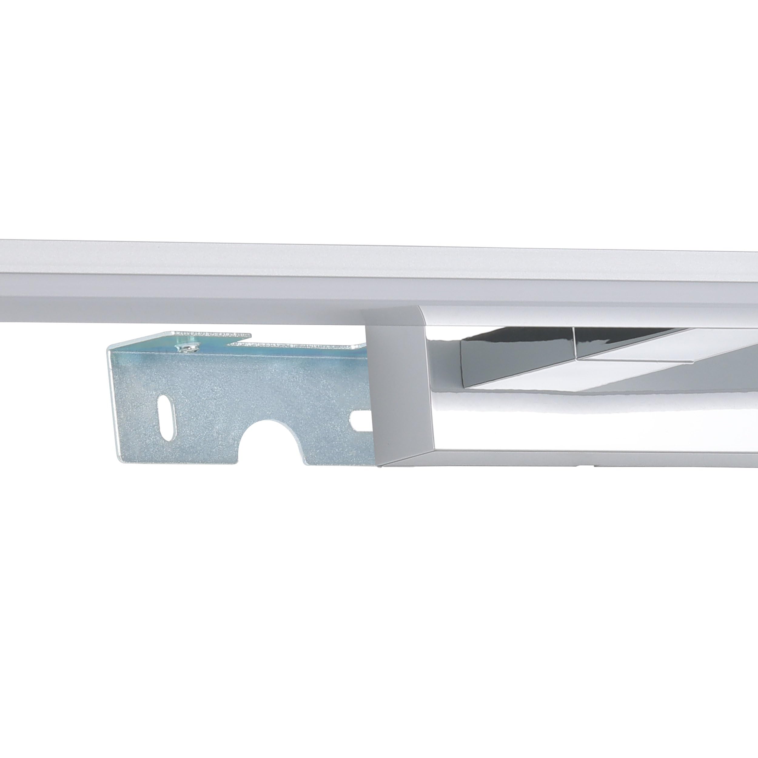 EGLO LED Wandlampe Pandella 1, LED Spiegelleuchte aus Aluminium und Kunststoff, Badezimmer Lampe in Chrom, Silber, Weiß, LED Feuchtraumleuchte neutralweiß, IP44, L 78 cm