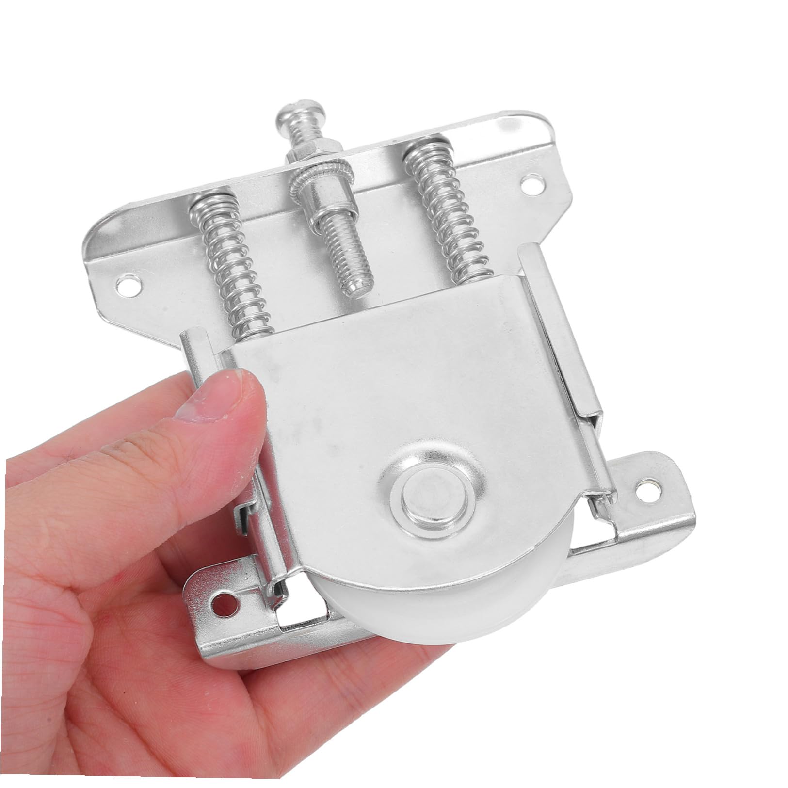 Rulli per porta scorrevole, ruote scorrevoli resistenti con cuscinetti a sfera, staffa di supporto regolabile, facile installazione per un funzionamento regolare, set da 4