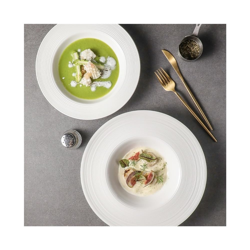 Platos para la cena, Plato de espagueti de cerámica, platillo volador, sombrero de paja, cuenco, plato de espagueti, plato de sopa occidental, vajilla for restaurante occidental Juego de vajilla(9inch