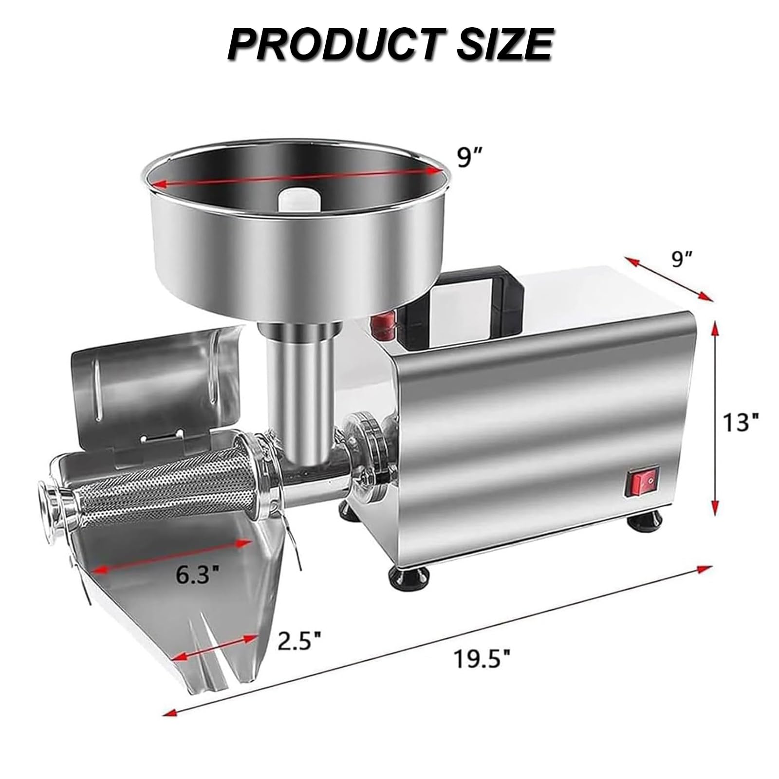 110/220V 370W Auto Tomato Sauce Maker, Macchina Elettrica Per Salsa Di Pomodoro, Purea Di Mele, Purè Di Patate, Marmellate,220V