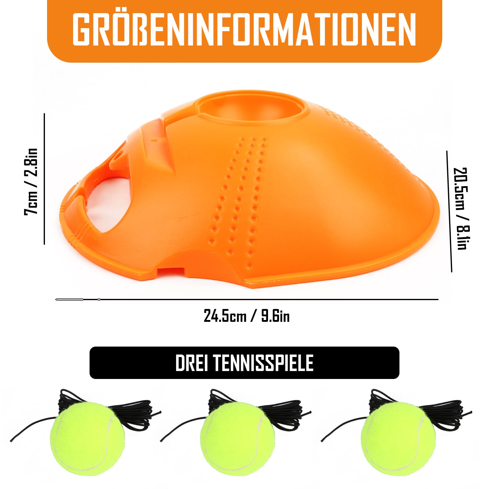 Entrenador de tenis autoguiado con 3 pelotas de rebote y cuerda para principiantes, niños y adultos