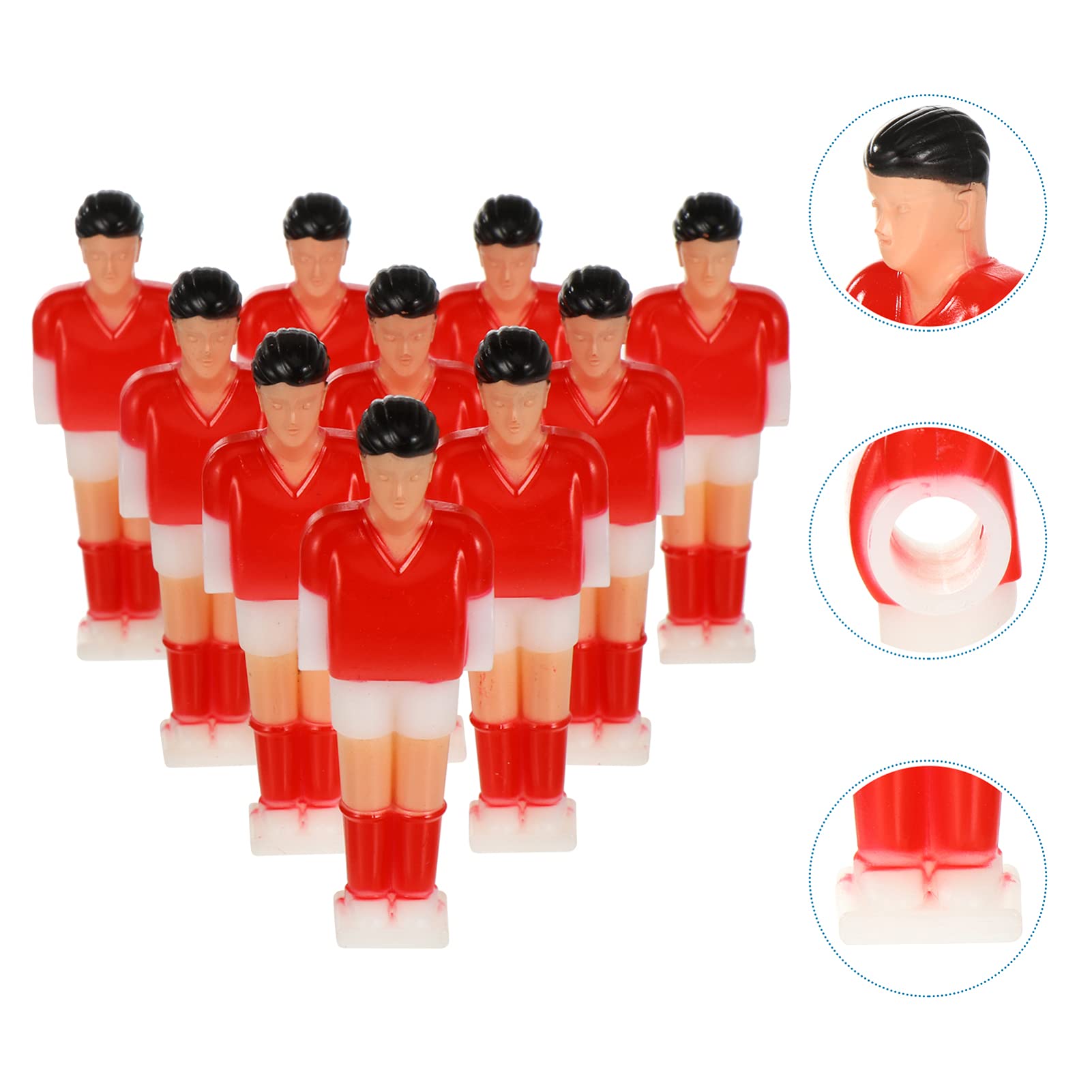 Toddmomy Soccer Player Statues 11 Pcs Football Player Action Figures for Table Football Machine Creative Plastic Men