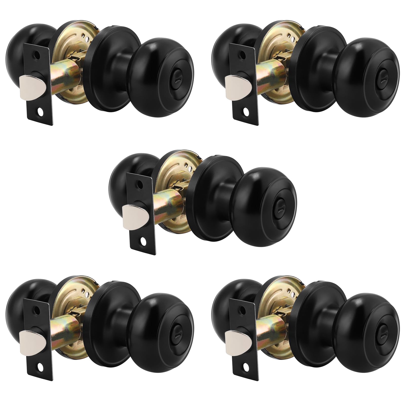 Probrico Matte Black Door Knobs - 6 Pack -24 Probrico Matte Black Door Knobs - 6 Pack -24