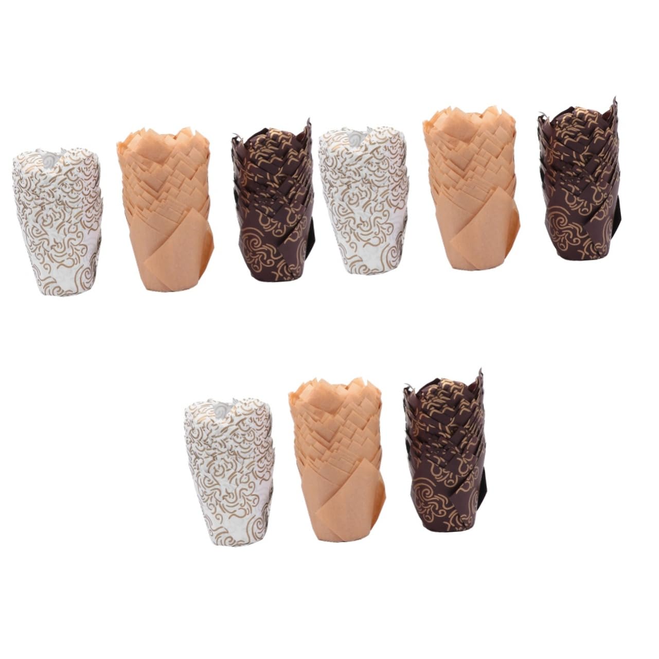 Amosfun Lot De 3 Moules À Muffins En Papier Huilé 3 Couleurs Caissettes À Caissettes À Muffins Moules À Gâteaux Moules À Pâtisserie Créatifs 150 Pièces X 3