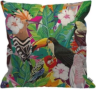 HGOD DESIGNS Cushion Cover Flower Floral Leaf Buds Watercolor,Throw Pillow Case Home Decorative for Men/Women Living Room Bedroom Sofa Chair 18X18 Inch Pillowcase 45X45cm