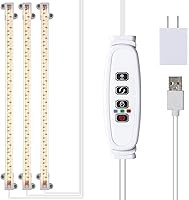 Vista 12 de Lámpara LED de cultivo de plantas, tiras de luz de crecimiento de espectro completo de 3500 K para plantas pequeñas de interior con temporizador