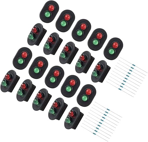 GANAZONO Mini modelo de luz de señal para trenes modelo Semáforo en miniatura Material de mesa de arena Paisaje Dec