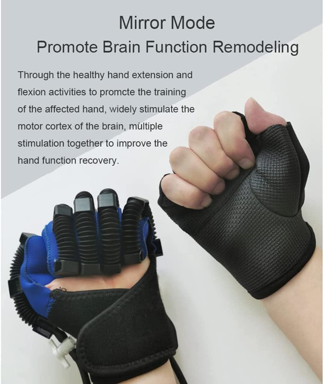Dispositivo Eléctrico De Entrenamiento De Manos con Dedos, Guantes De Robot De Rehabilitación, Férula De Mano para Alivio a Largo Plazo, para Pacientes con Hemiplejía por Accidente Cerebrovascular
