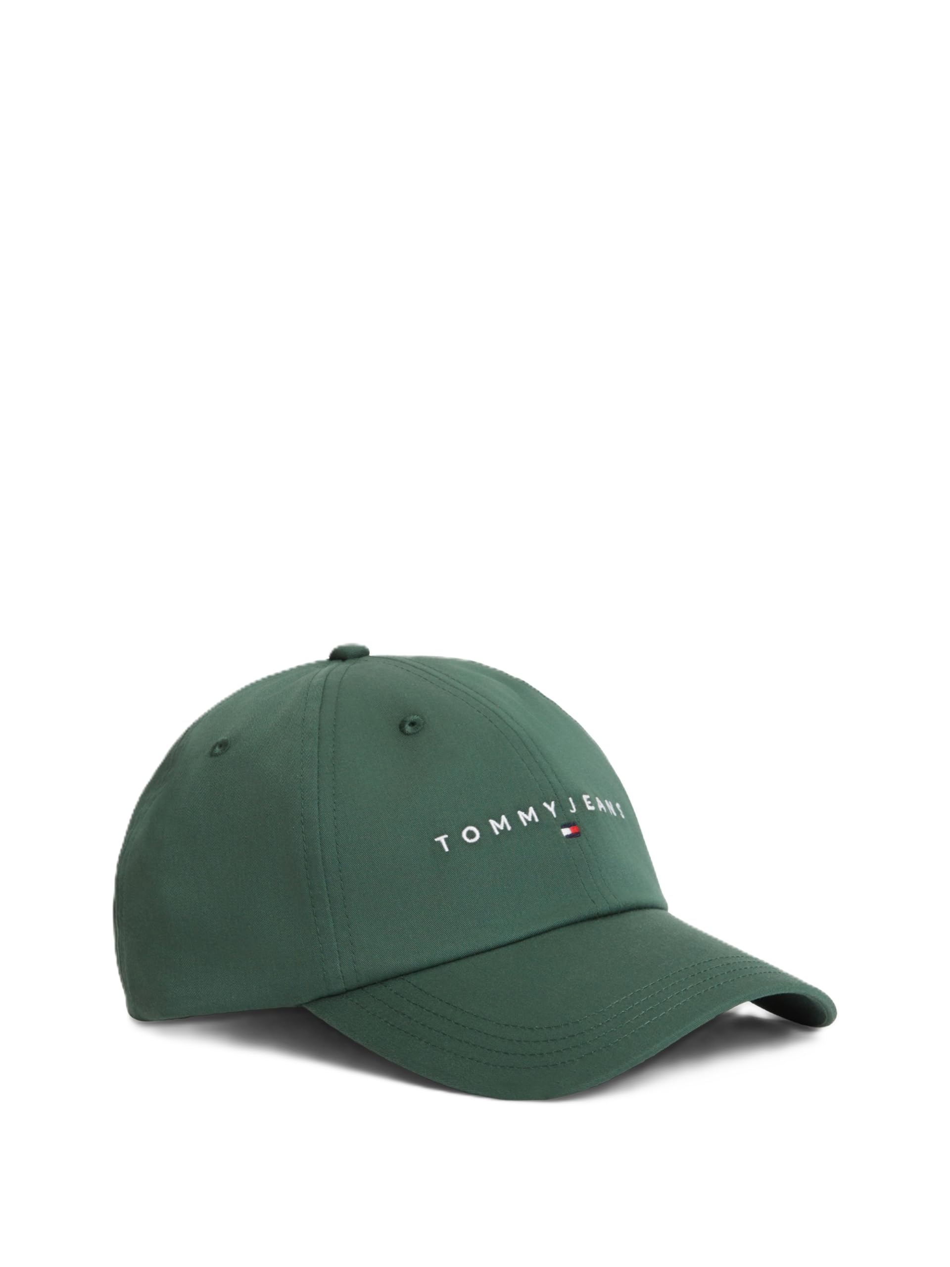 Tommy Hilfiger Men's Green Linear Logo Embroidery Baseball Cap