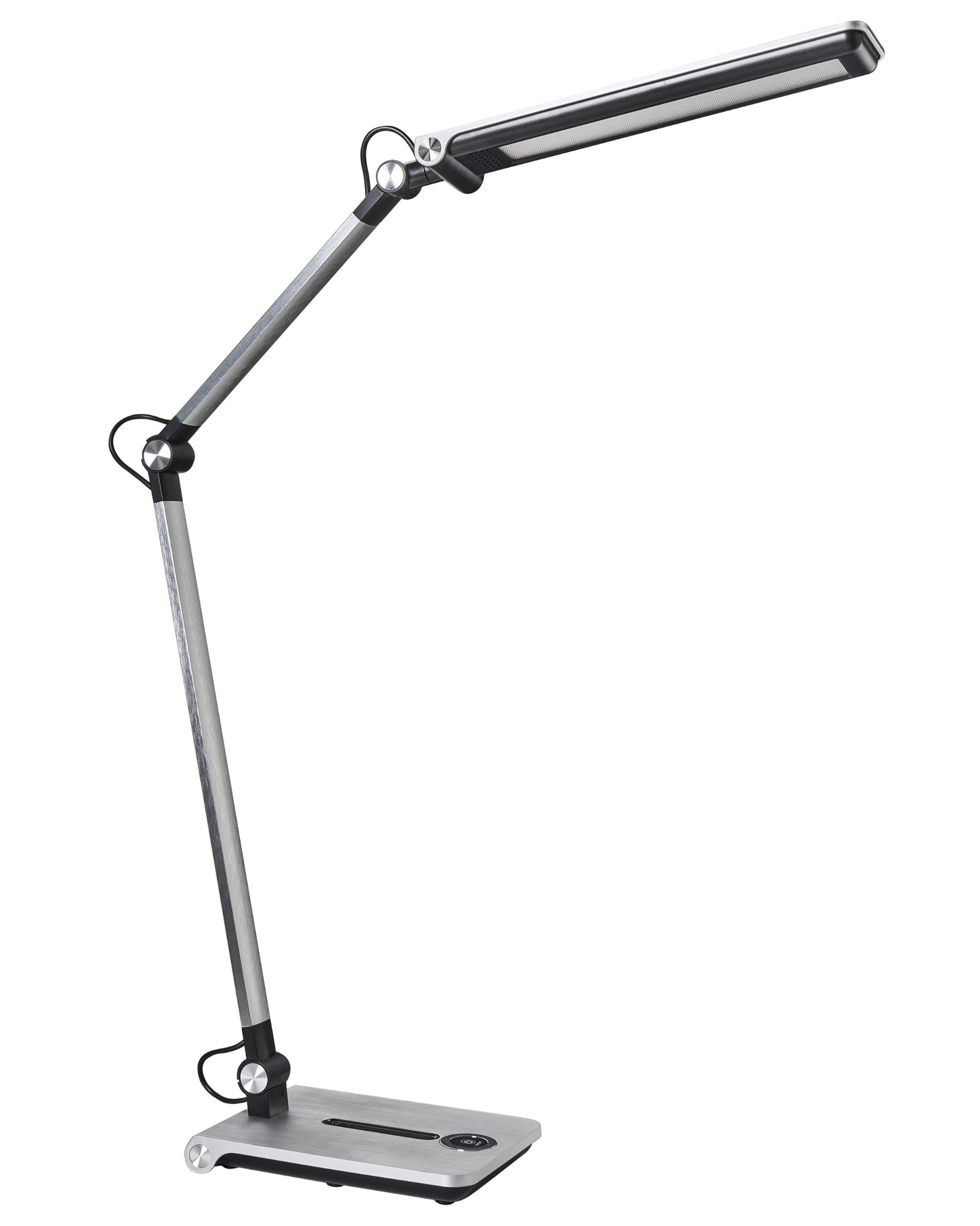 Beliani Schreibtischlampe LED silber verstellbar dimmbar modern für Homeoffice Aquila