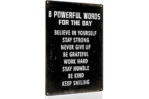 8x12 Inch Motivational Wall Signs, Inspirational Metal Positive Quotes
