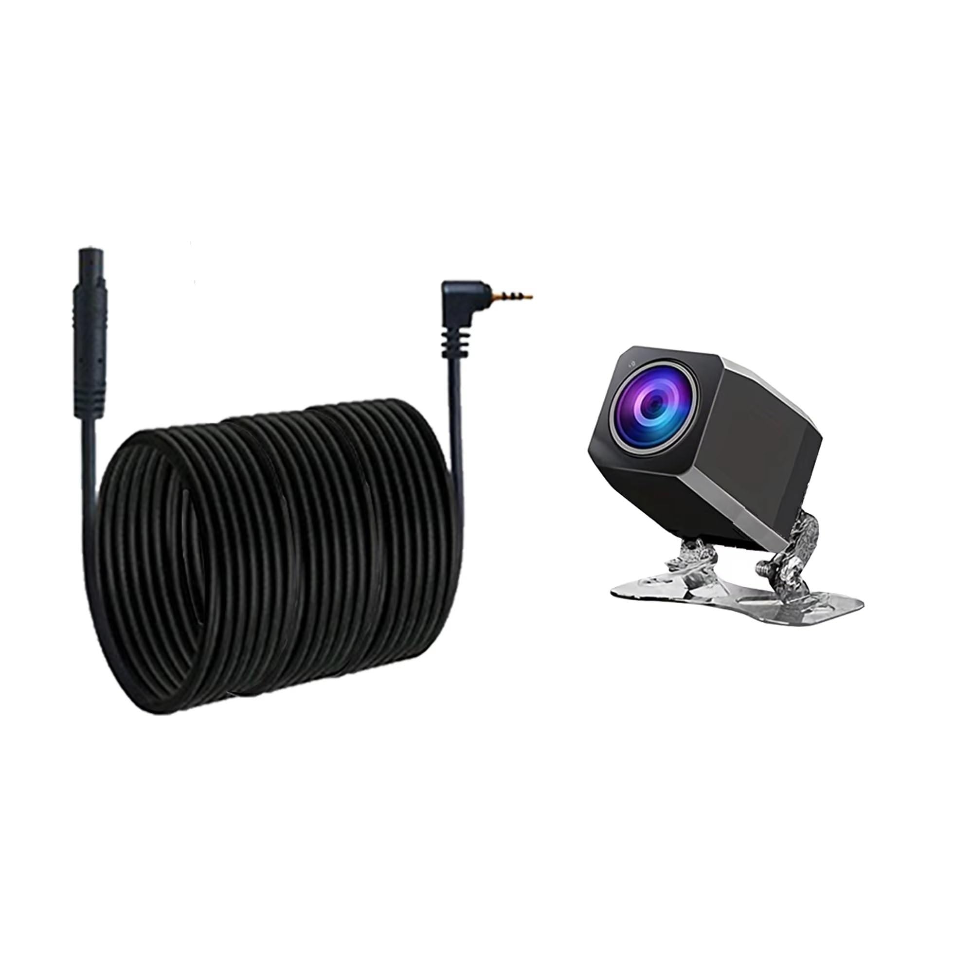 Sistema monitoreo estacionamiento Cámara Vista Trasera Coche 1080P AHD con 4 Pines para Coche DVR Espejo Coche Dashcam Impermeable 2.5mm Cámara Trasera para automóviles(15m AHD Camera)