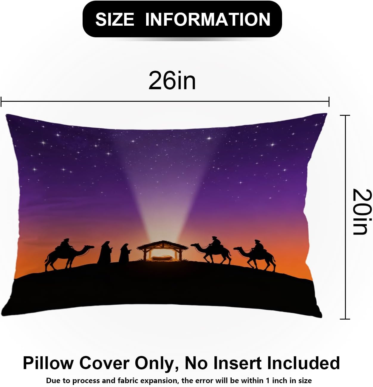 Shrahala Red Christian Christian Pillowcases, Abstract Christmas Lumbar Pillow Cover Decorative Blended Double-Sided No Inserts for Bedroom Sofa Living Room Set of 2 (26 x 20 in)