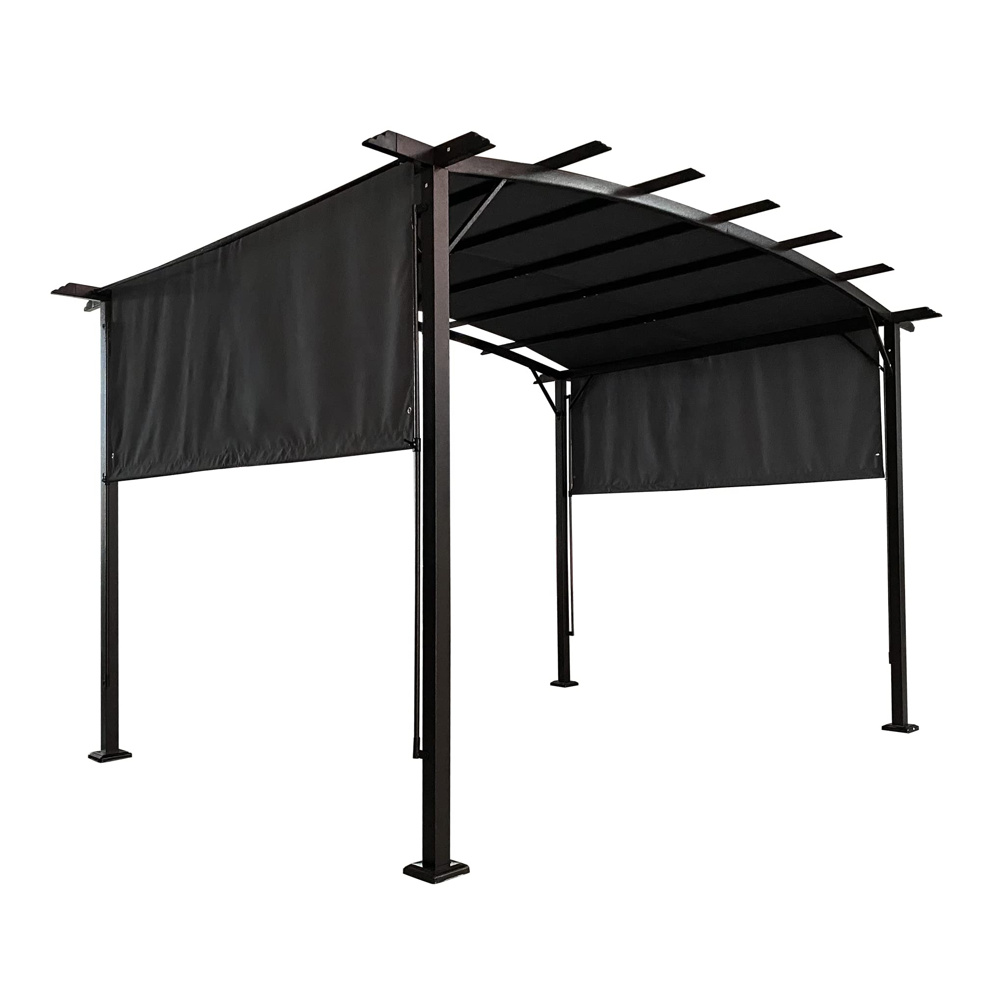 12 X 9 Ft Outdoor Pergola Patio Gazeboretractable Shade 