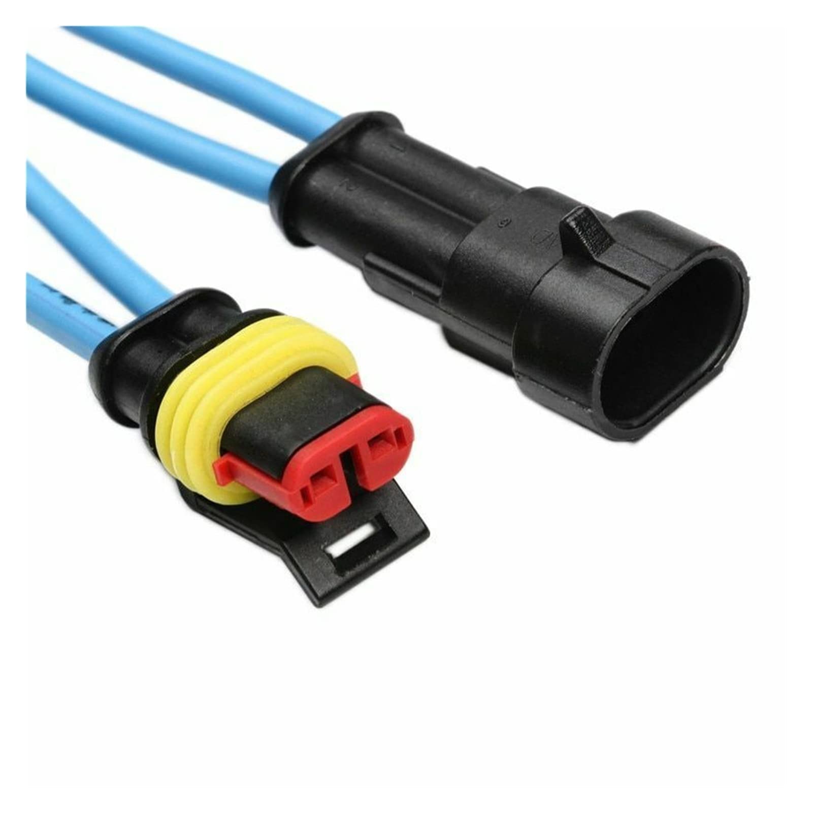 Juego de conectores HID universales impermeables de 15 piezas, 1 6 pines, kit de conectores de cable eléctrico marino con alicates, ideal para arnés de camión, color: 296 piezas